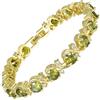 Rizilia BLOSSOM Placcato Oro Colorato Portafortuna Bracciale Tennis Donna | 14K Placcato Oro Giallo Bracciali Multicolore, 6mm Zirconia Cubica Rotonda, 16,5/18/19 cm, Ipoallergenico, Confezione Regalo