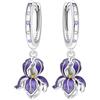 PANPOKI Orecchini a cerchio in argento Sterling 925 a forma di stella e