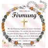EPVID Amorevole bracciale con croce per ragazze, regalo per figlia, sorella, nipote, figlioccia, nipote, comunione, cresima, battesimo, cresima, nascita, consacrazione giovanile di genitori padrini