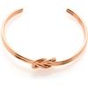 Louis Ciocchetti dal 1887 Louis Ciocchetti Bracciale Rigido in Acciaio con Nodo Simbolo di Legame - Bracciale Aperto Unisex da 5 mm, Diametro 6 x 5 cm, Disponibile in Più Colorazioni, Idea Regalo per Lui e Lei, Rosa