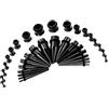 Crdifu Kit Dilatatori Lobo Nero 1,6-10mm Taper Tunnel a Vite