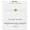 Philip Jones Novembre (Topazio) Bracciale Birthstone Creato con Cristalli Zircondia®