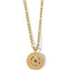 Kritz Collana Disco Astrologico Placcata Oro e Acciaio Inossidabile per Donna e Uomo - Ciondolo Segni Zodiacali con Zirconi Cubici - Gioiello Regalo