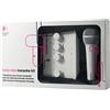 Lucky Voice 2.0 (versione aggiornata 2022) Macchina per karaoke e microfono wireless per adulti e bambini,Bianco,Accesso 0 a 10.000 canzoni, tablet, laptop
