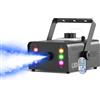 Osusuent Macchina per Fumo 1500W, Macchina per Nebbia 6 RGB LED con Telecomando | Capacità di 1 litro, per feste di Halloween, Natale, matrimoni e club