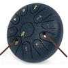 LOMUTY Handpan, Steel Drum, Hand Pan, Tamburo in Acciaio, Blu Scuro | Steel Tongue Drum 11 Note C Maggiore 6 Pollici 15cm per Meditazione e Yoga, Garden Rain Drum con Borsa e Mazzuoli