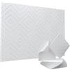 Vieshful Pannelli Acustici Autoadesivi 10 Pezzi 30x30x1 cm - Pannelli Fonoassorbenti Alta Densità per Parete e Soffitto - Insonorizzanti per Studio, Ufficio, Home Cinema, Bianco