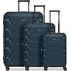SMARTBOX set 3 valigie rigide estendibili | trolley leggeri con 4 doppie ruote & serratura TSA | polipropilene durevole - Edition 01