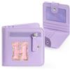 YOOLIFE Portafoglio per bambini, regalo per ragazze, 3, 4, 5, 6, 7, 8, 9, 10 anni, Lilla, H, Moderno | Portafoglio per la scuola per ragazze, con iniziale, regalo personalizzato per adolescenti, figlie, sorelle, nipote