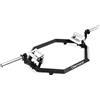 Diamond BOED-P【Bilanciere Olimpico Esagonale con 3 Impugnature Zigrinate Ø25-38-50mm】Shrug Bar Pro 300 Kg per Stacco da Terra & Scrollate, Manicotti Ø50mm Acciaio Inox, Piedini in Gomma, Peso 23Kg
