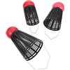 Healeved 3 Pezzi Gabbia da Esca da Pesca Forma Badminton in Plastica Nera | Uso Pesca All'aperto, Design Leggero e Resistente, Facile da Usare, per Conservare L'esca