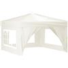 Generic Tenda per feste pieghevole con pareti bianche 3 x 3 m padiglione da giardino