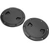 Sxhlseller 2 Pezzi Copertura Oblò per Barca con Coperchio Rotondo (Black)
