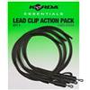 Korda Essentials - Set di 3 pesi con clip per pesi, colore: verde mimetico