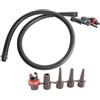 Opatiny Tubo flessibile della pompa dell'aria del kayak con 5 ugelli per il bordo del paddle di SUP, PVC gonfiabile Tu