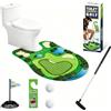 FARYODI Set regalo da golf, mini gioco da golf con mazza da golf scalabile, tappetino da puting, 2 palline da golf e gancio per porta, divertente regalo per uomo, per bagno, WC, festa del papà, compleanno e
