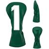 Generic Golf Driver Copre Numero Verde Scuro Bianco Impermeabile Antigraffio