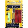 Faburo Kit di riparazione per pneumatici, kit di riparazione con 10 corde | Alesatore con manico a T e strumento di inserimento, kit di riparazione per auto, moto, SUV, camion, trattore