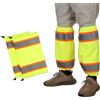 PATIKIL Gambali Ad Alta visibilità Gambali Riflettenti Giallo | Da Lavoro Tessuto Gambali Bicolore Unisex-Adulto