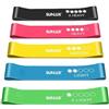 SUNLUX Set 5 Fasce Elastiche Fitness Sunlux - Bande di Resistenza da Light a Heavy per Allenamento, Yoga, Pilates, Riabilitazione e Tonificazione - Elastici Fitness in Lattice, Unisex, con Custodia