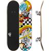 Enuff Meltworld - Skateboard completo, 7,7 x 80 cm, tavola in acero a 7 strati e componenti di alta qualità: Decade Pro Trucks, ruote XX super morbide da 53 mm, cuscinetti ABEC-9, nastro antiscivolo