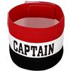 PATIKIL Capitano Fascia Braccio Elastico Braccio Fascia Nero Bianco Rosso | per Calcio Squadra Allenamento