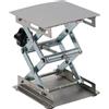 BEAZOOM Tavolo di sollevamento manuale compatto per router di lavorazione del legno | Meccanismo manuale a forbice, gamma 45-150 mm, base in acciaio stabile, ideale per fresatrici, strumenti di incisione