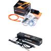 MINIWARE TS1M - Mini stazione di saldatura intelligente + illuminazione H100 RGB, impugnatura per saldatore TS-B2, compatibile con più maniglie, misurazione della temperatura in tempo reale