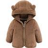 WWricotta Neonato Neonato Ragazzi Giacca Orecchie d'orso Capispalla con Cappuccio Cerniera Cappotto Invernale in Pile caldo281