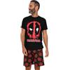 Marvel Deadpool - Pigiama corto da uomo, abbigliamento da notte, Nero , XL