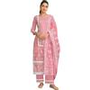 ladyline Salwar Kameez - Cotone da donna etnico stampato con pizzo e lavoro a mano - Mal Cotton Dupatta, Cipolla (As), 40