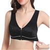 HLYLDL Reggiseno Taglie Forti con Cerniera con Cerniera da Donna Reggiseno Comodo in Cotone Senza Fili Coppa Ultra Morbida per Le Donne anziane
