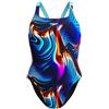 Speedo Costume intero da donna AO Print LB, Speedo Black, 46