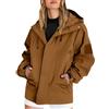 Generico Giacca antipioggia Donna trench Impermeabile Leggera Trekking Con Cappuccio Giubbotto Vento Running Curvy Raincoat Giubbino Antipioggia primaverile Giubbino Sportiva Waterproof Pioggia Windbreaker