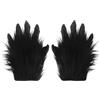 FakeFace Guanti Gorilla Halloween Guanti Mani di Mostro Halloween Guanti Zampa di Animali in Lattice con Lunghe Unghie Guanti Spaventosi Realistici Accessori Halloween Cosplay Carnevale, Nero , Taglia unica