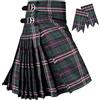 H HIGHLAND REDSTONE Highland Redstone - Kilt Scozzese da Uomo, Scozzese Scozzese P.V, 8 Yard Kilt (Nazionale Scozzese, 38-40)