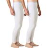 LAPASA Pacco da 2 o 1 Calzamaglie Termica Uomo Fodera in Pile Peso Medio/Pesante Pantaloni Termici Sportivi Strato Base Intima Leggings Caldi Bianco (Pacco da 2) S