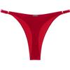 RELLECIGA - Slip bikini perizoma regolabile sgambato da donna | Bottoni laterali regolabili, retro a T, vita bassa, gamba alta, fodera completa, pantaloni da bagno a copertura minima