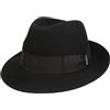 Borsalino Cappello Bogart Ricky Uomo - Made in Italy di Feltro Lana Fedora con Nastro Grosgrain, Grosgrain Autunno/Inverno Autunno Inverno