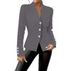 Generic Blazer da donna elegante con colletto a tacca a maniche lunghe con bottoni e tasca Business Casual lavoro ufficio giacca blazer