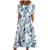 Cocila Abiti Lunghi Estivi Donna Abito Midi da Donna, Abito da Spiaggia Casual Estivo Abito Manica Lunga Dolcevita Abiti Estivi Donna Curvy Vestiti per Il Mare Donna Vestito Rosso Donna Elegante