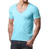 ReRock Maglietta da uomo RR-1315 per Young & Rich 1315 con scollo a V profondo, tinta unita, da S a 3XL
