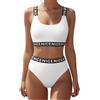 OcenaSun10 Bikini da ragazzo in due pezzi, top tipo fascia con imbottitura rimovibile, Blan Co, 36