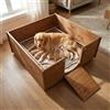 Arredo Box Parto in Legno per Cani - Modello Standard - Cassa Parto con Sistema Antischiacciamento - 100 × 120 × 40 cm