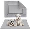 BVAGSS Cuscino per Cane Reversibile, Materassino per Cani Lavabile, Tappetino Letto Lavabile per Animali Domestici Adatto XH080 (60x45cm,Corn Velvet Grey)