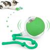 KEWUZY Giocattolo elettrico per gatto, interattivo con LED, palla a 360 gradi, automatica con corda, ricaricabile USB (verde)