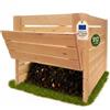 Velora Home&Living VELORA H&L Compostiera 512 L - Compostiera da Giardino in Legno Naturale con Sportello Inferiore, Compostiera per Scarti Vegetali e Organici