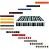Generic Mantovana di ricambio per tenda da patio con bordo dritto, striscia in tela per tenda da sole, mantovana anteriore di ricambio per tettoia da esterno per finestre(Multicolored stripes,600cm)