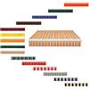 Generic Mantovana di ricambio per tenda da patio con bordo dritto, striscia in tela per tenda da sole, mantovana anteriore di ricambio per tettoia da esterno per finestre(Orange Gray,460cm)