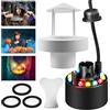 GAOUTO Nebulizzatore ad ultrasuoni, 12 LED Mini macchina per nebbia Halloween con 3 compresse atomizzatore, atomizzatore gradiente tricolore, Mist Maker nebulizzatore d'acqua Fogger con protezione